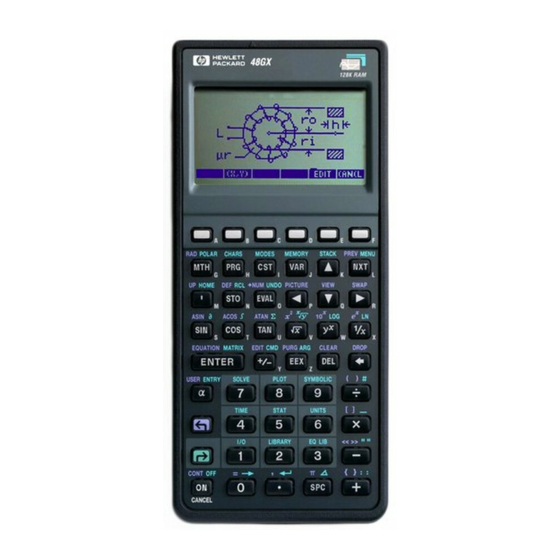 Manual for Sparcom General Chemistry Application Pac for HP 48SX/48GX Calculator 