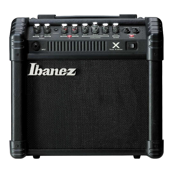 IBANEZ TONE BLASTER XTREME TBX15R OWNER'S MANUAL Pdf Download