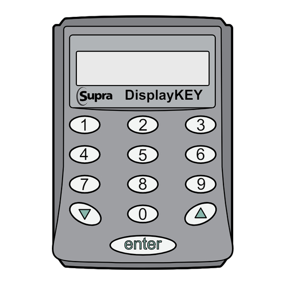 Supra TRACcess DisplayKEY Quick Manual
