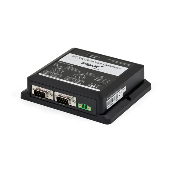 Peak PCAN-Wireless Gateway User Manual