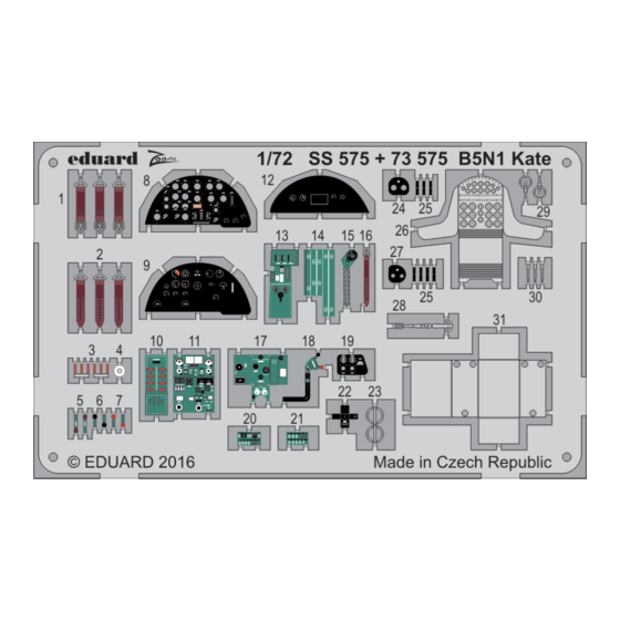 Eduard Zoom B5N1 Kate Quick Start Manual