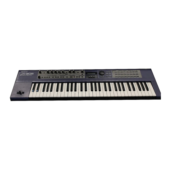 Roland JX-305 GrooveSynth Quick Start Manual