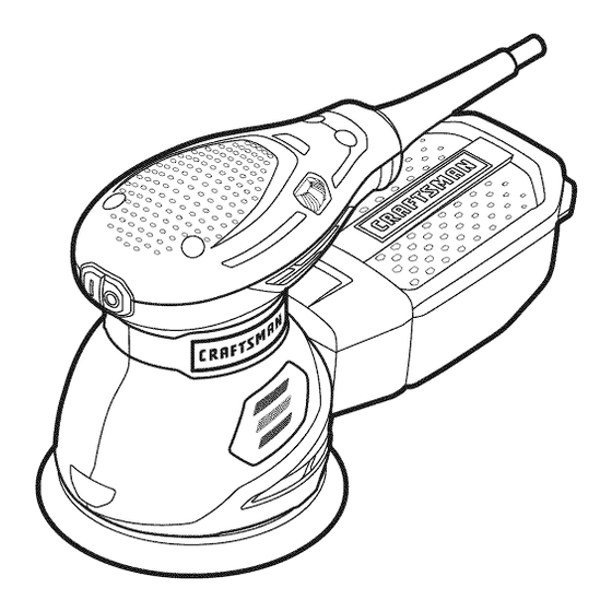 User Manuals: Craftsman 320.39592 Random Orbital Sander