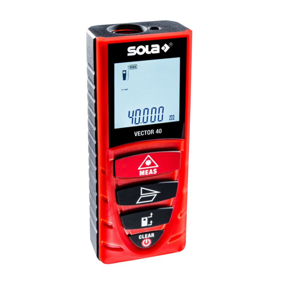 Sola VECTOR 40 Operating Instructions Manual