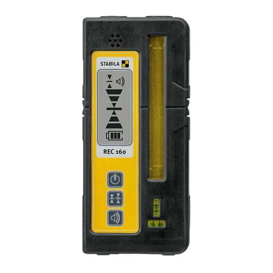 Stabila REC 160 RG Operating Instructions Manual
