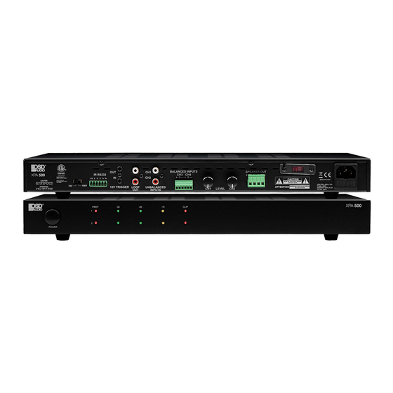 OSD Audio XPA500 Owner's Manual