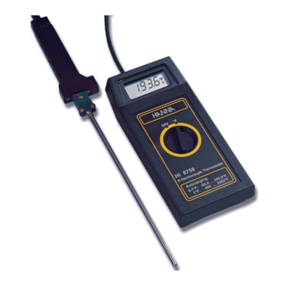 Hanna Instruments HI 8757 Instruction Manual