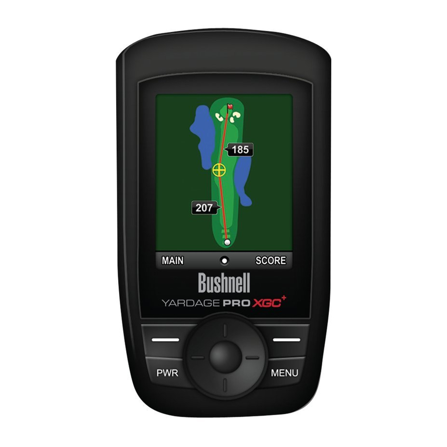 Bushnell Yardage Pro XGC+ - Golf GPS Device Manual