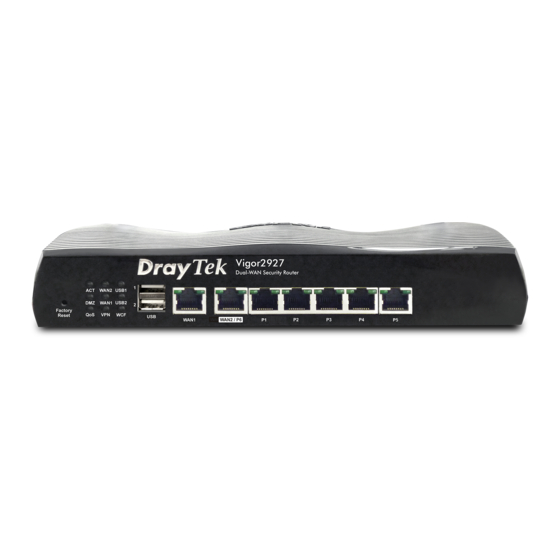 Draytek Vigor 2927Lax-5G Quick Start Manual
