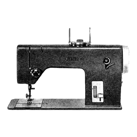 Pfaff 92 Instruction Book