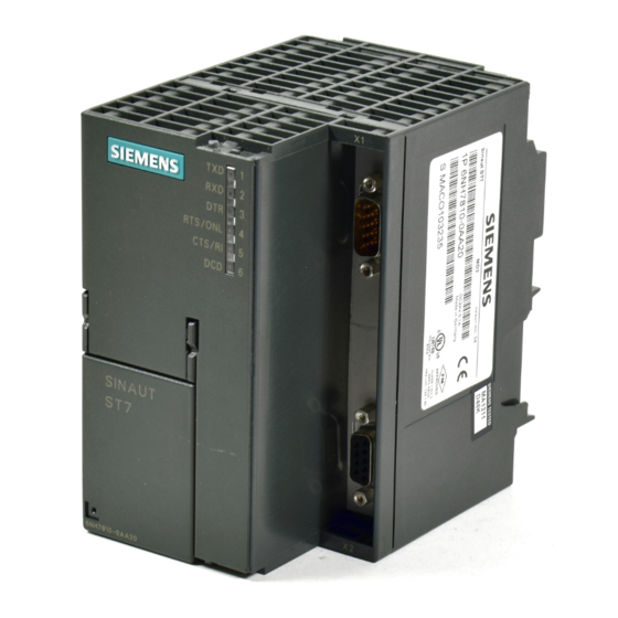 Siemens SINAUT ST7 System Manual