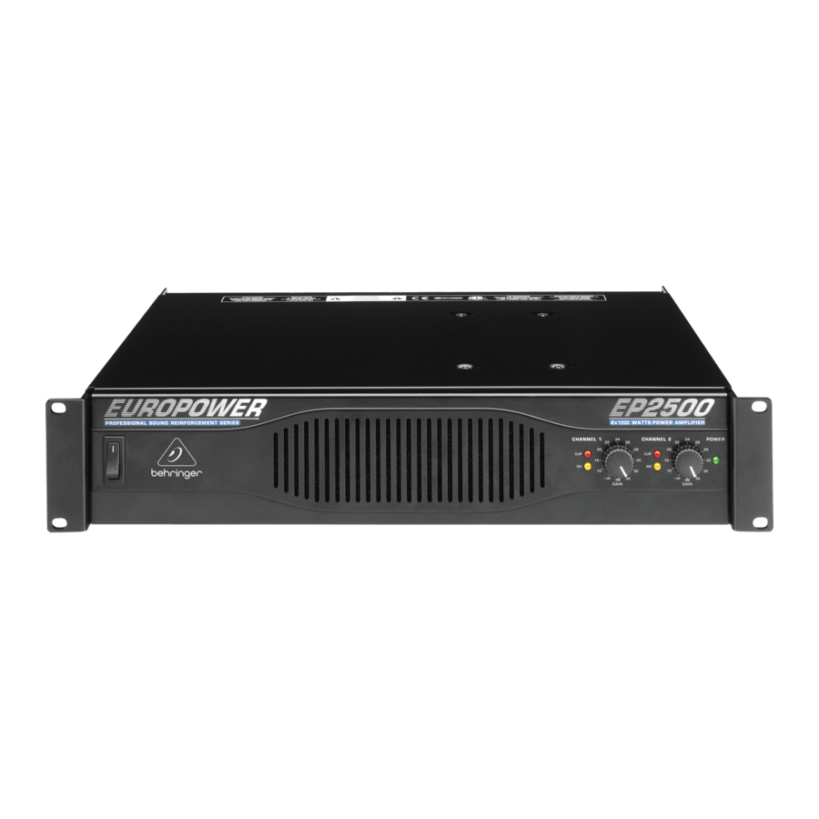 Behringer EUROPOWER EP2500 User Manual