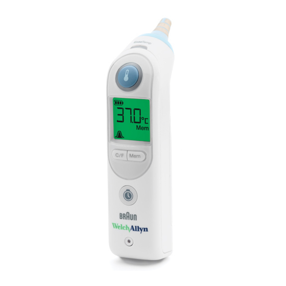Welch Allyn Braun ThermoScan PRO 6000 Manual