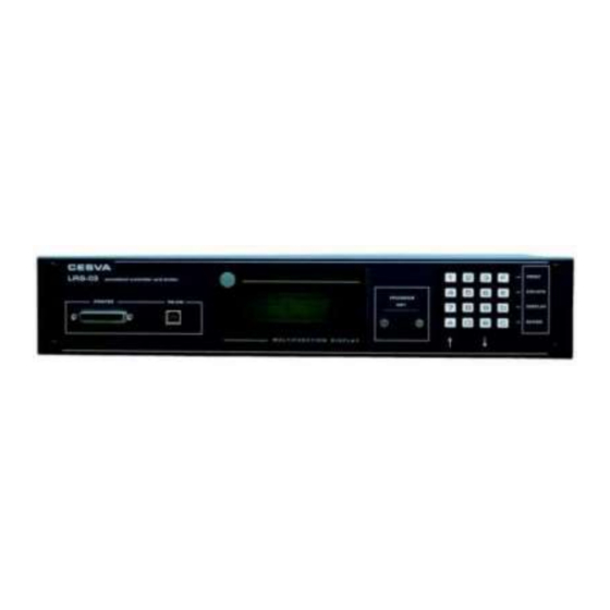 CESVA LRS-03 Sound Level Limiter-Recorder Manuals