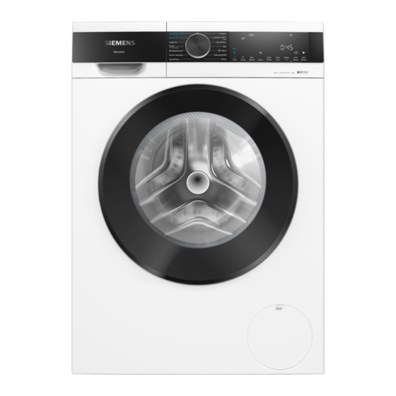 Siemens WG44A2A0IN Washing Machine Manuals
