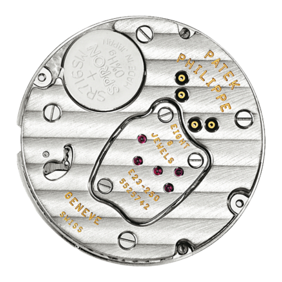 Patek Philippe QUARTZ MOVEMENTS E 15 Manual