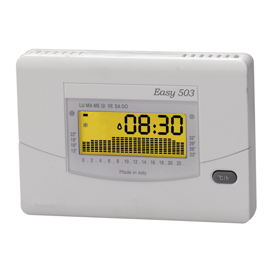 Geca Easy 503 - ChronoThermostat Manual