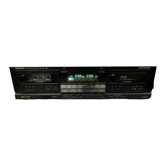 Onkyo TA-RW490 Dual Cassette Deck Manuals