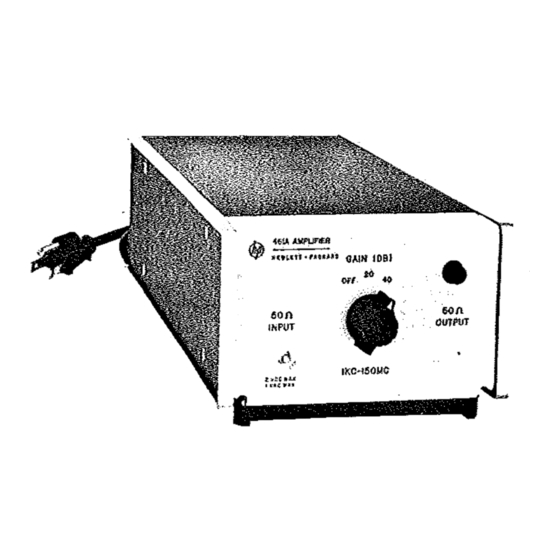 HP 461A Operating And Service Manual