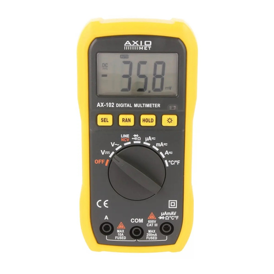 Axio MET AX-102 Manuals