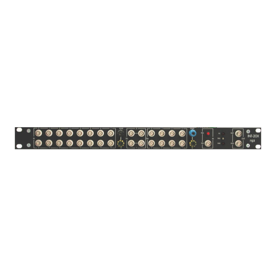 NPI INT-20X-USB Manuals