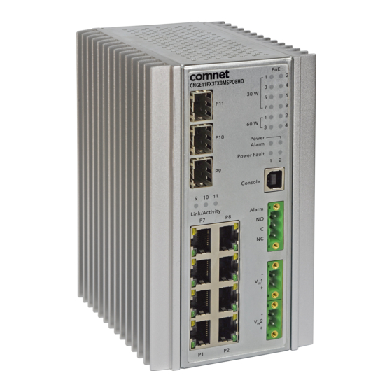 Comnet CNGE11FX3TX8MS Quick Start Manual