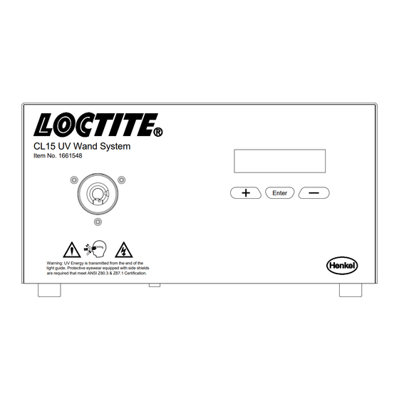 Loctite CL15 UV Operation Manual