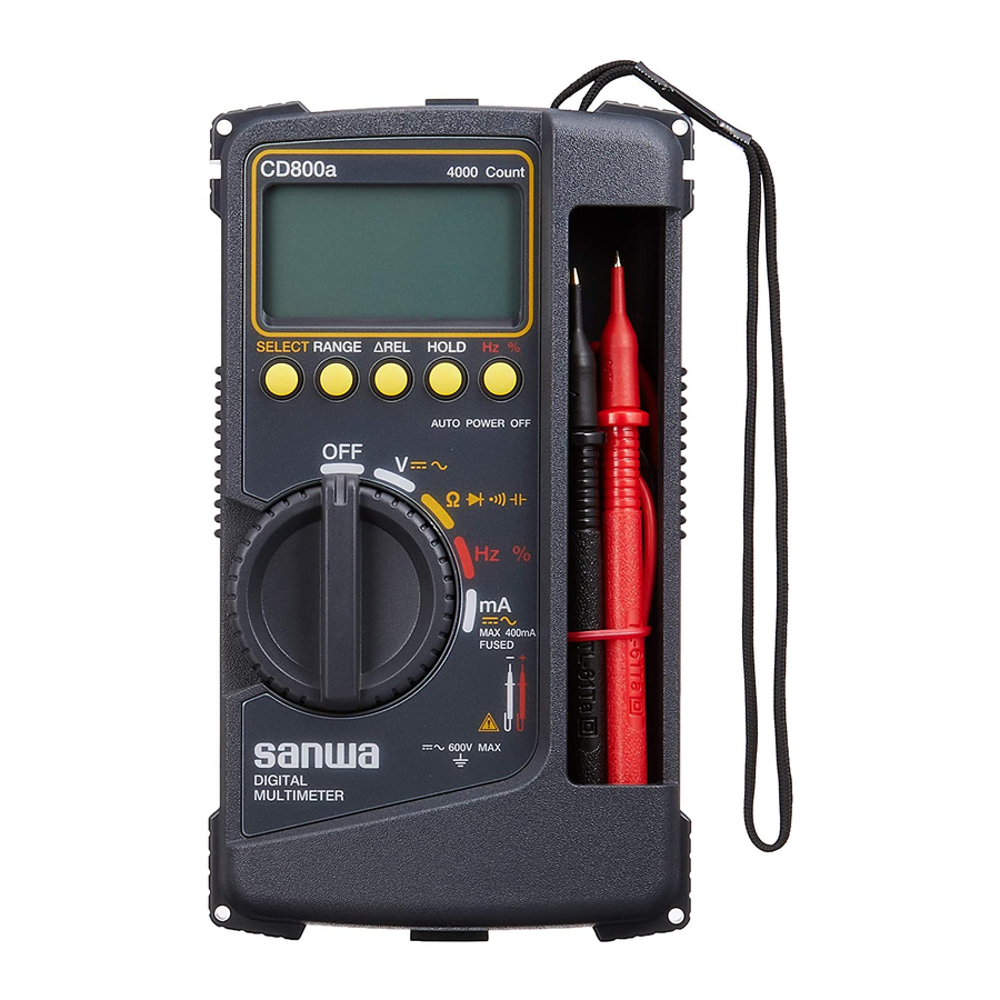 Sanwa CD800a - Digital Multimeter DMM Manual