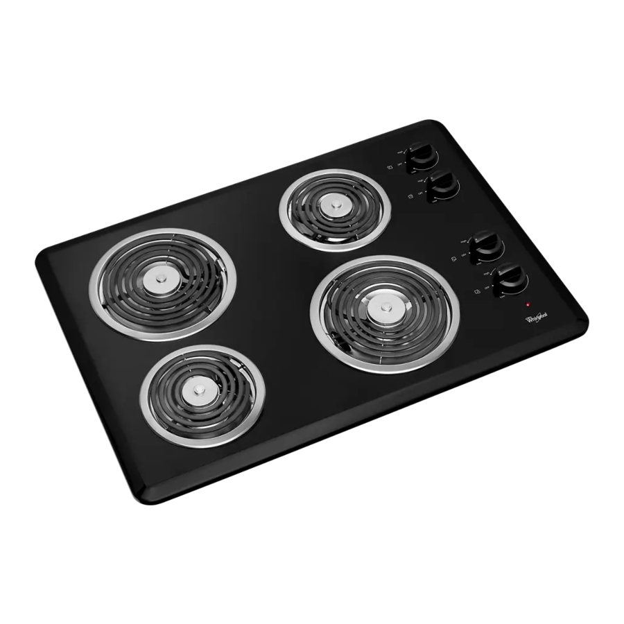 Whirlpool WCC31430AB - 30" Electric Cooktop Manual