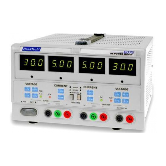 PeakTech 6075 Operation Manual
