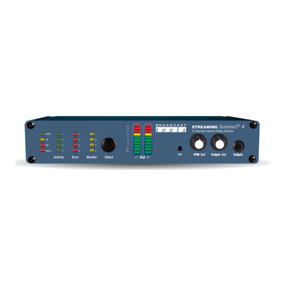 Broadcast Tools Streaming Sentinel 4 Manuals