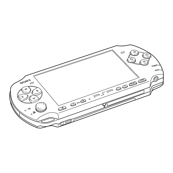Sony PSP-3003 Quick Reference