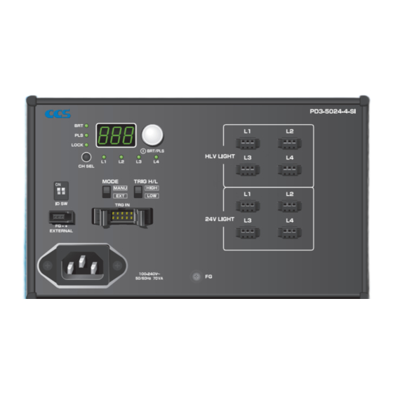 CCS PD3-5024-4-SI Instruction Manual