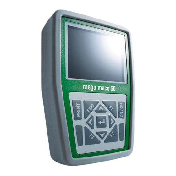 Hella Gutmann mega macs 50 Quick Start Manual