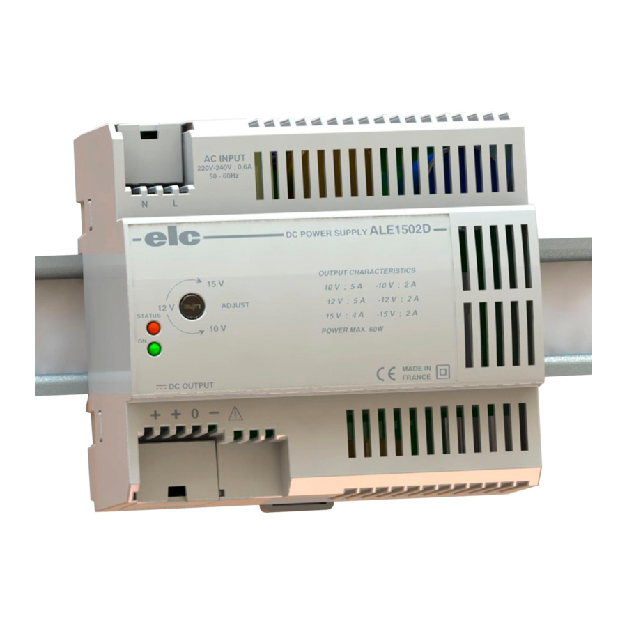 ELC ALE1502D Instruction Manual