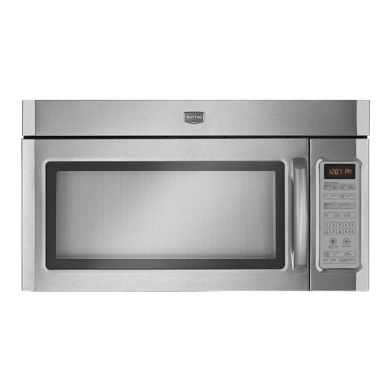 Maytag Microwave hood combination User Instructions