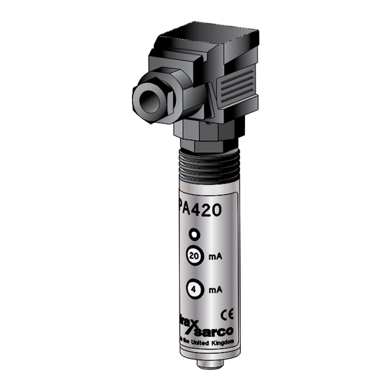 Spirax Sarco PA420 Installation And Maintenance Instructions Manual