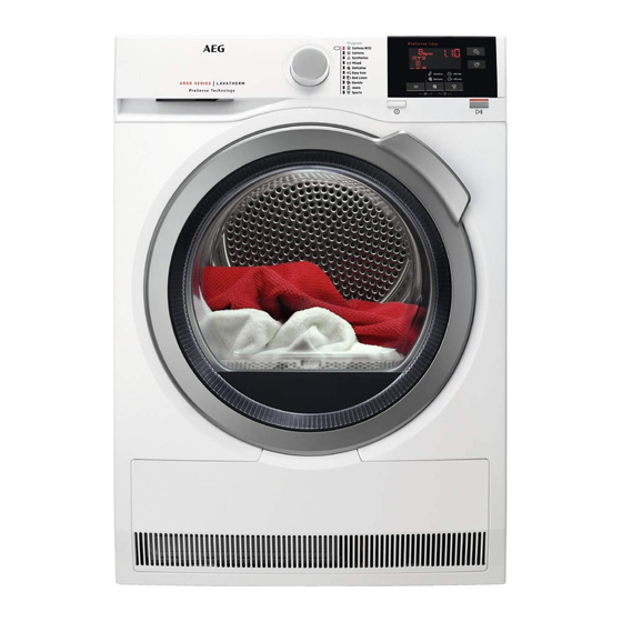 User Manuals: AEG T6DBG28S Condensing Dryer