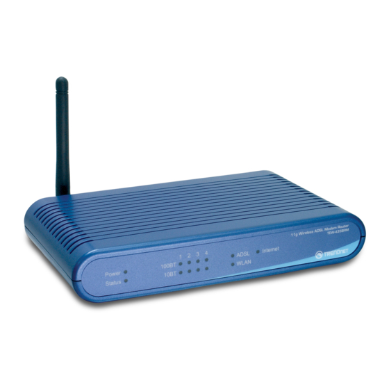 TRENDnet TEW-435BRM - 54MBPS 802.11G Adsl Firewall M Quick Installation Manual