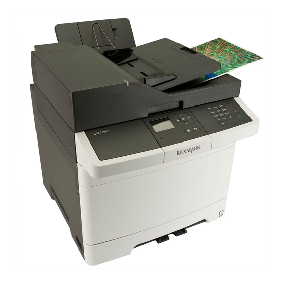 Lexmark CX310 Quick Reference
