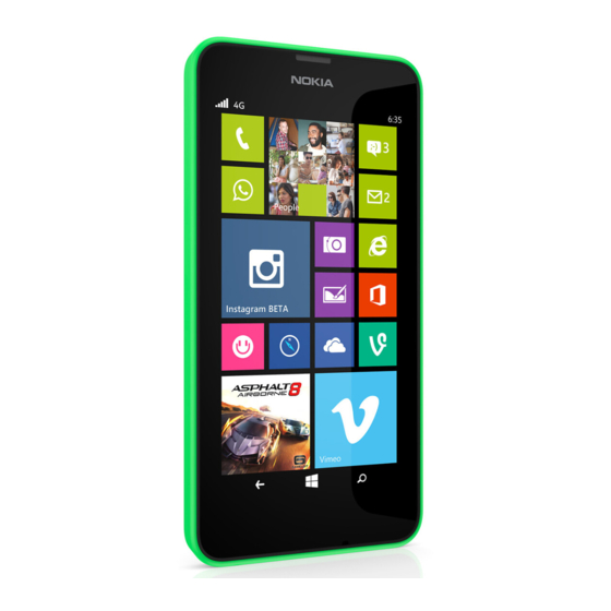 Nokia Lumia 635 Start Manual