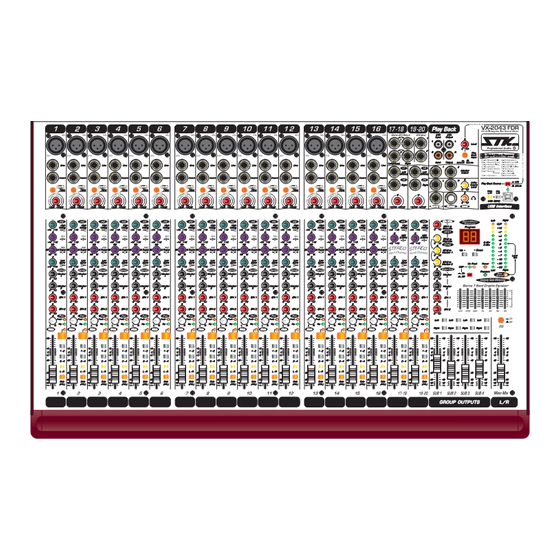STK Professional Audio VX-1443FDR Owner's Manual