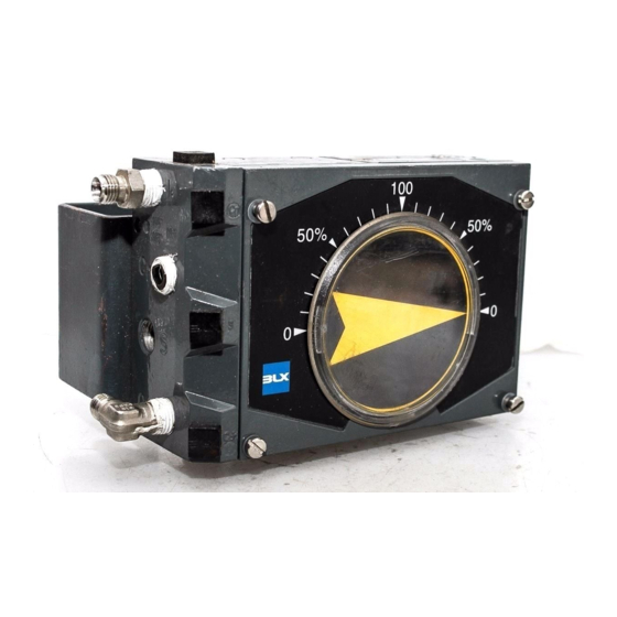 BLX v100 positioner Installation, Operating And Maintenance Instructions