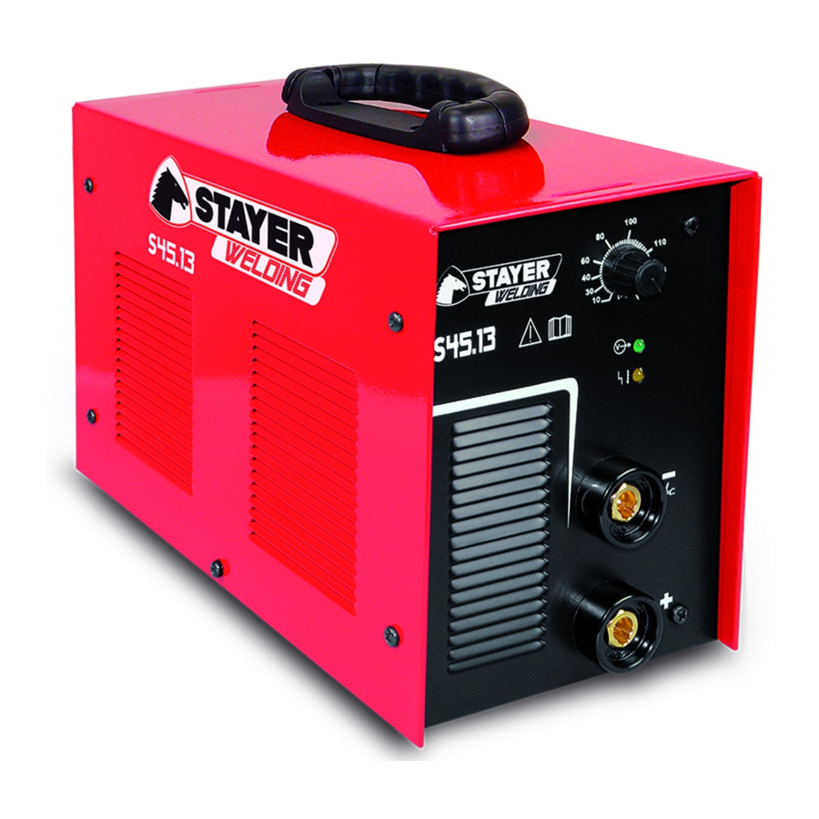 STAYER WELDING S45.10KIT Operating Instructions Manual