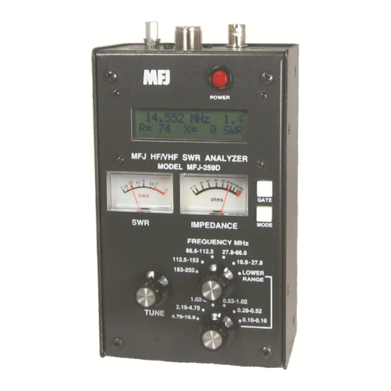 MFJ -259D Instruction Manual