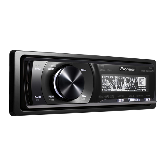 Pioneer DEH-P7150UB Car Stereo System Manuals