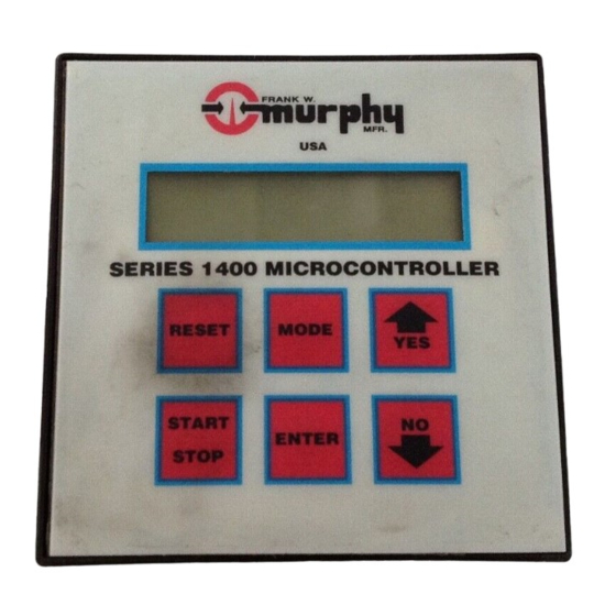 Murphy SELECTRONIC 1400 Series Installation And Operation Manual
