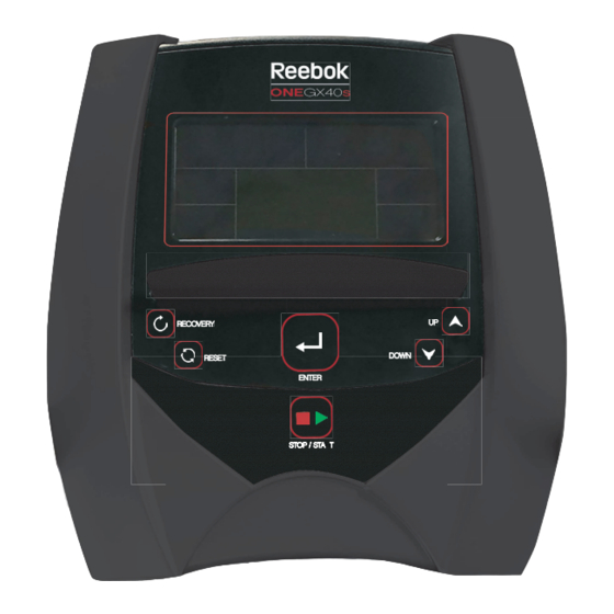 Reebok ONE Series Console Manual