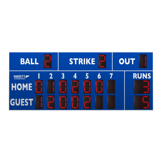 VARSITY Scoreboards 3316 Installation Manual