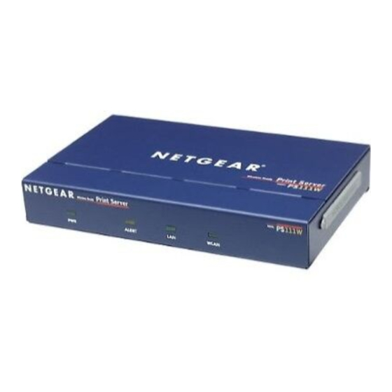 NETGEAR PS111W - Print Server - Parallel Manuals
